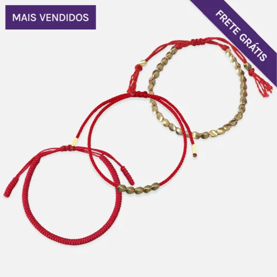 Pulseiras Budistas Da Tripla Proteção